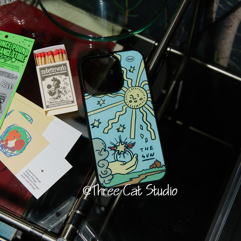 เกาหลี ins sun Star universe รูปแบบเคสโทรศัพท ์ สําหรับ iphone15promax/15pro/14promax/13/12/11/xsmax กรณี XR ฝาครอบขอบสีดํา