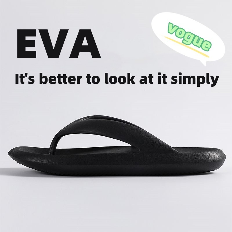Simple อินเทรนด ์ ผู ้ ชาย Flip-Flops กลางแจ ้ ง EVA Flip-Flops Anti-Slip Antibiotic สวมใส ่ วันหยุดคู ่ Leisure Beach ผู ้ หญิง Sli