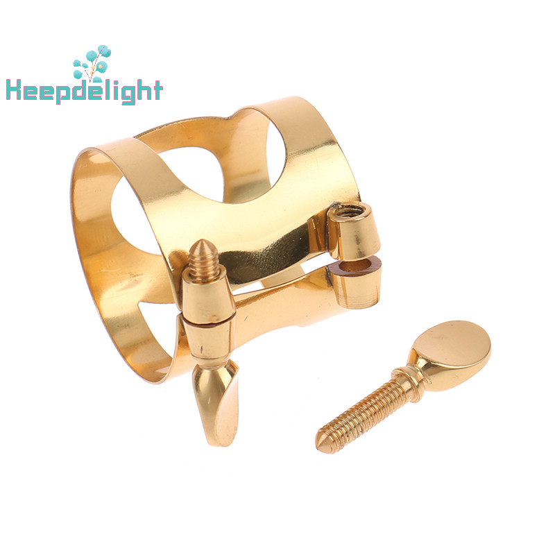 [Keepdelight] Sax แซ็กโซโฟน Mouthpiece Ligature คลิป Climp ทนทาน Fastener Cap สําหรับ Alto/Sub Alto/Treble Sax แซ็กโซโฟนคลิป [ใหม่]