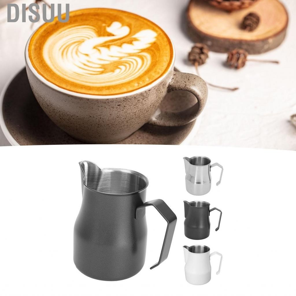 Disuu เหยือกตีฟองนมกาแฟสแตนเลสนึ่งอิตาเลี่ยน Frother ถ้วย Olecranon ประเภท Outlet