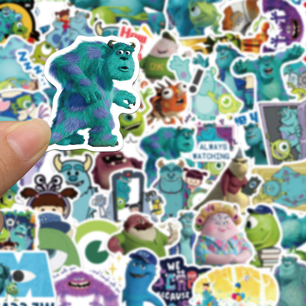 พร้อมส่ง ของแท้100% Monsters, Inc .บริษัทรับจ้างหลอน sticker สติกเกอร์กันน้ำ 50ชิ้น Disney