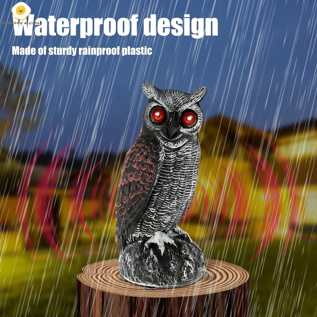 พลังงานแสงอาทิตย์นกฮูกปลอม ถอดรหัส 2โหมดการทํางานนกฮูกนกเบี่ยงเบนกันน้ําแสงอาทิตย์นกฮูกหุ่นไล่กาติดตั้งง่ายนกฮูกเพื่อให้นกออกไปกลางแจ้งตกแต่งนกฮูกพลังงานแสงอาทิตย์ศัตรูนก ร้านค้า9822 - รูปที่ 4