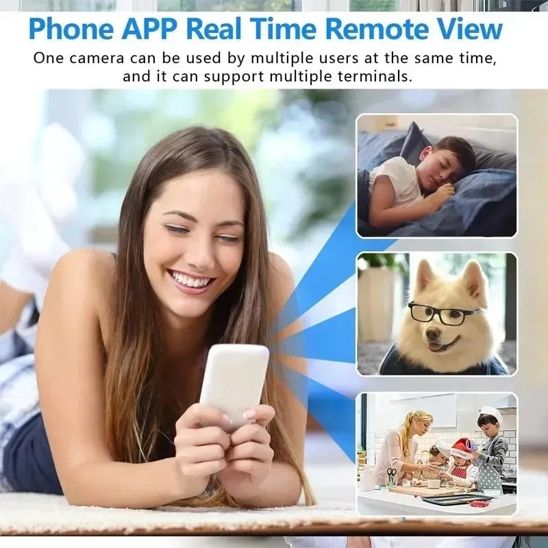 1080p HD Mini กล้อง Wifi IP สมาร์ทบ้านในร่ม Night Vision AI มนุษย์กล้องวิดีโอเสียงวิดีโอไร้สายความปลอดภัยการเฝ้าระวังกล้อง