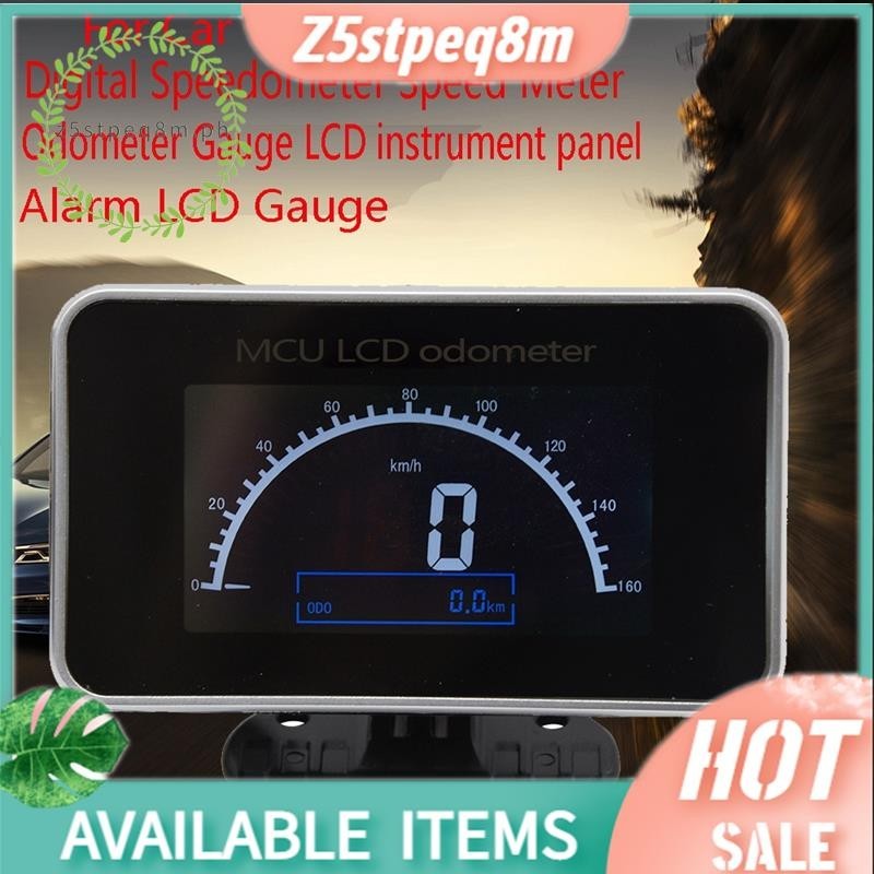 Z5stpeq8mCar รถบรรทุก 12V/24V 2 IN 1 ฟังก์ชั่น Digital Speedometer ความเร็วเมตร + เครื่องวัดเครื่องว