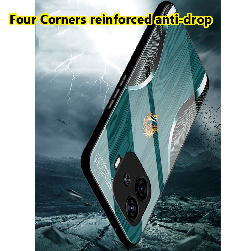 เคส iQOO Z9 Z9X 5G เคส iQOO Z9 Turbo กันกระแทกไม้มังกรแก้วฝาครอบโทรศัพท์พร้อมตัวป้องกันกล้องเคสโทรศัพท์ผู้ชายสไตล์ธุรกิจป้องกันการตกเคสโทรศัพท์ ราคา ถูกที่สุด ดีลบีเคเค แกลเลอรีภาพที่ 5