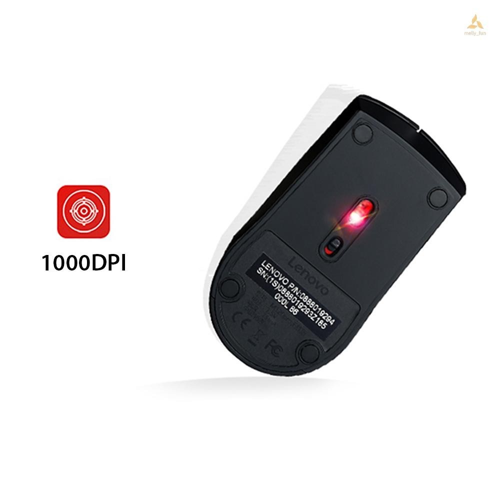 Lenovo M120 Pro เมาส์ไร้สาย 2.4GHz เมาส์แล็ปท็อปพร้อมตัวรับสัญญาณ USB น้ําหนักเบา Ergonomic Optical เมาส์ไร้สายเมาส์คอมพิวเตอร์สําหรับแล็ปท็อป PC คอมพิวเตอร์ Mac Office/ใช้ในบ้าน