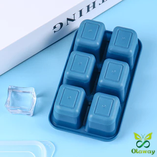 Olaway แม่พิมพ์น้ำแข็งก้อน ฝาปิด พร้อมฝา 6 ช่อง Ice tray mould