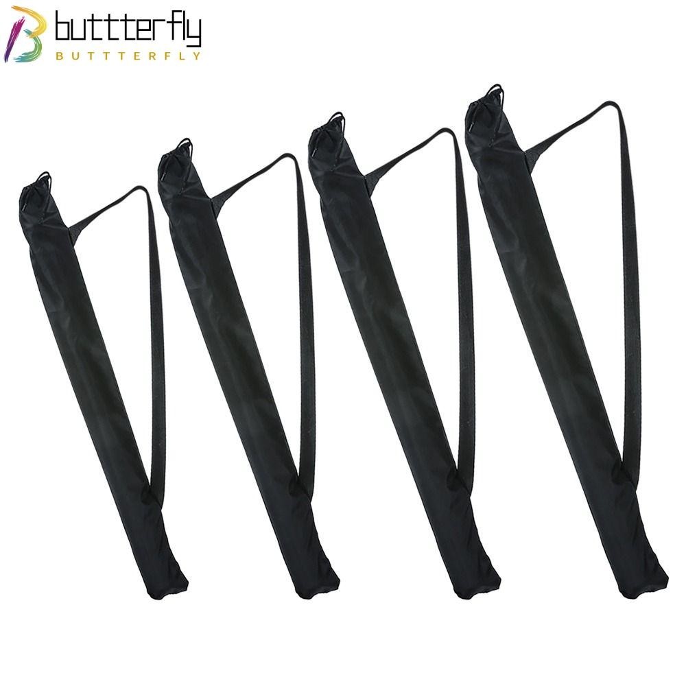 Buttterfly กระเป๋าเก็บร่ม, ฝาครอบป้องกันป้องกันฝุ่นแบบพับได้สีดํา, กระเป๋าคันเบ็ดพร้อมสายสะพายไหล่ Ba Hiking Travel Walking