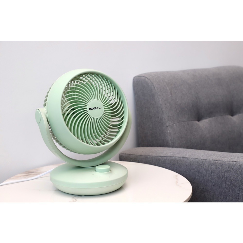 Modern Home Dora BENKA พัดลมตั้งโต๊ะชาร์จไฟแบบพกพา ขนาด 8 นิ้ว รุ่น T-L16 สีเขียว