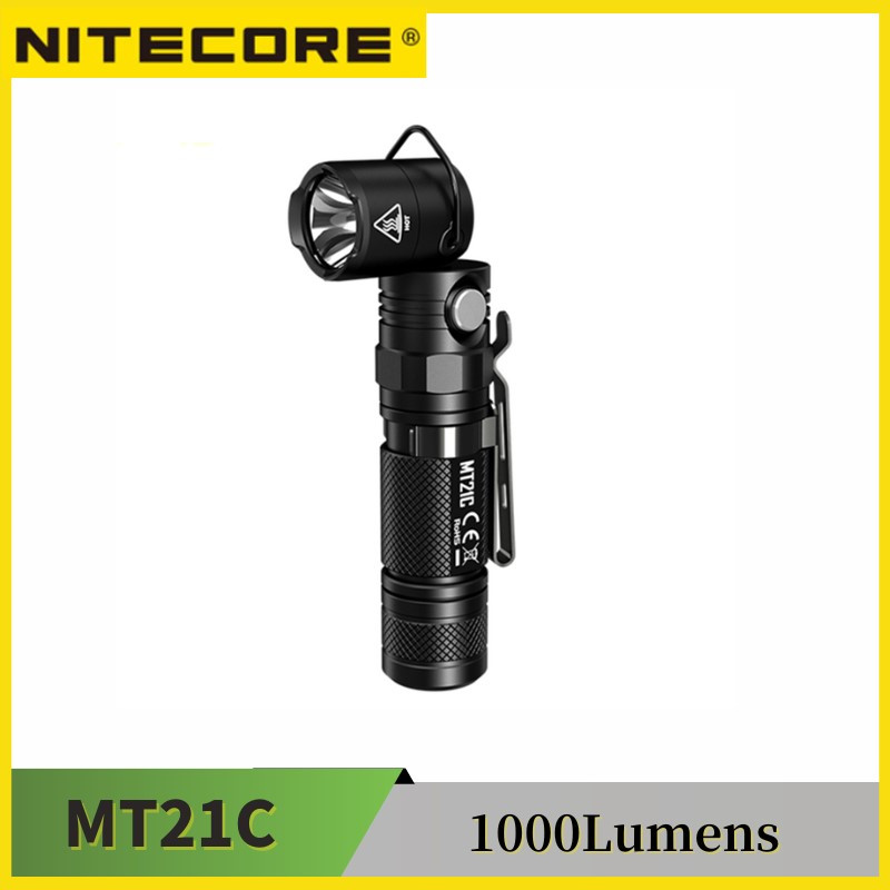 Nitecore MT21C ไฟฉาย 1000 ลูเมน LED แบบชาร์จไฟได้ พร้อมแบตเตอรี่ 18650 3500mAh