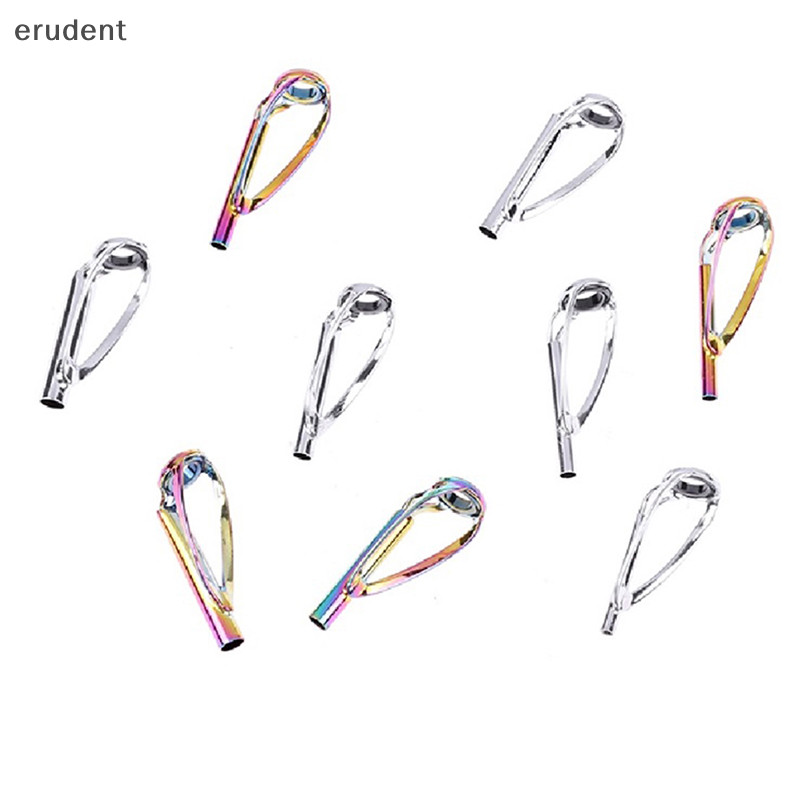 Erudent 1 ชิ้น Sliver/Rain Top Tip Guide แหวนฟรีสําหรับเบ็ดตกปลาอุปกรณ์ตกปลาใหม่