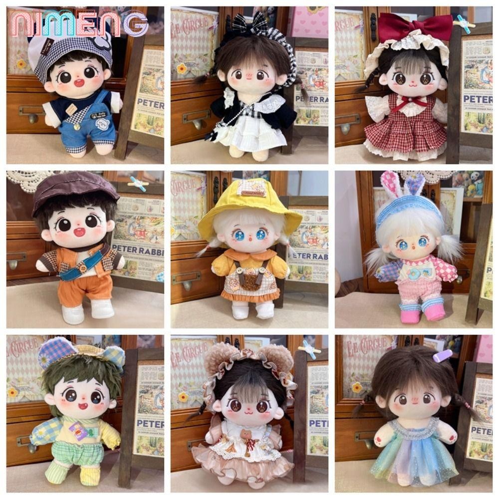 ของตกแต่งเสื้อผ้าตุ๊กตา นิมิงจ์, ทําเอง น่ารัก20ซม.เสื้อผ้าตุ๊กตาผ้าฝ้าย,ของขวัญของเล่นอินเทรนด์การ์ตูนที่มีสีสันอุปกรณ์ของเล่นตุ๊กตาผ้าฝ้