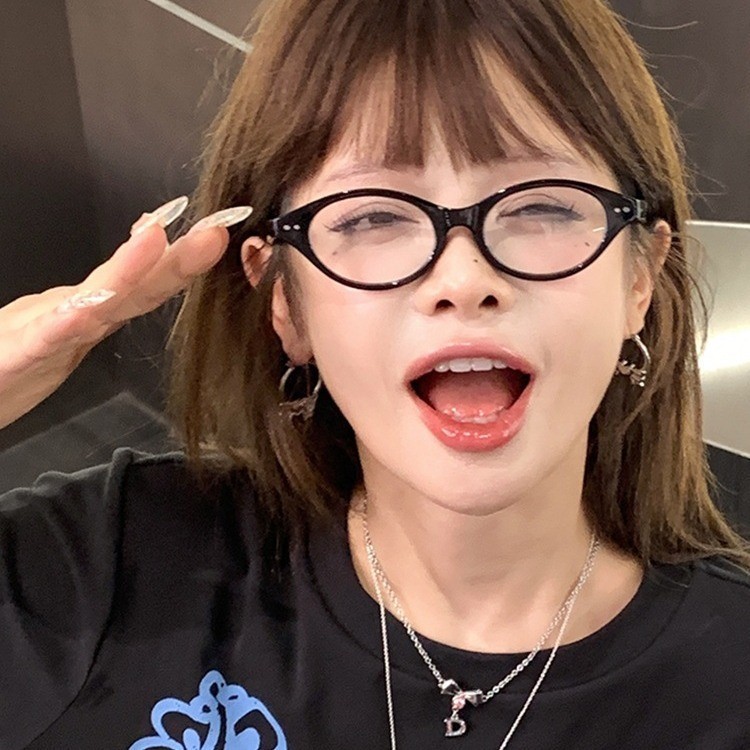 แฟชั่นผู้หญิงผู้ชายแว่นตากรอบเล็กรูปไข่
