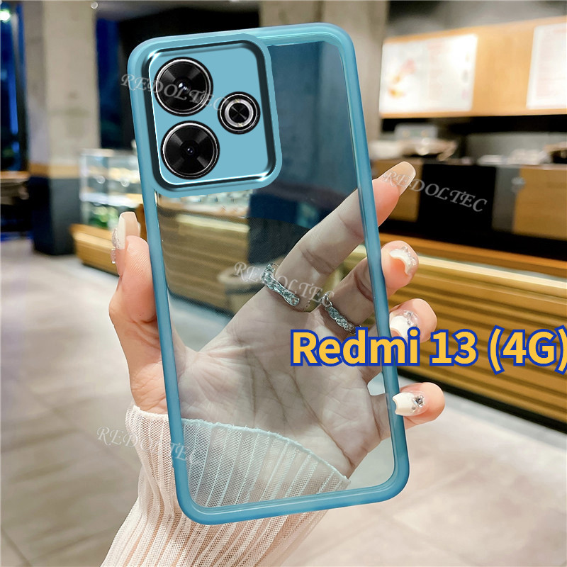 เคส เรดมี่ Redmi 13 4G ใหม่สีบริสุทธิ์บางปลอกใส เสี่ยวหมี่ เรดมี่13 เรดมี่ 13 4ก กันกระแทกฝาครอบโทรศัพท์ใสนุ่มพร้อมตัวป้องกันกล้องเลนส์เต็ม Redmi13 4G