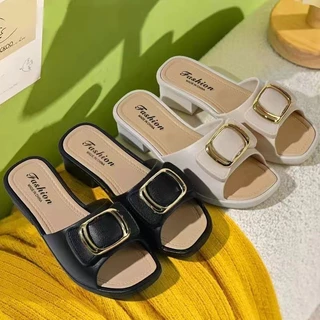 Destin🩰พร้อมส่งจากไทย🛒 (LT-886) รองเท้าส้นสูงมีโบว์ปลายมน เหมาะสำหรับการทำงาน และการเดินทาง ใส่สบาย
