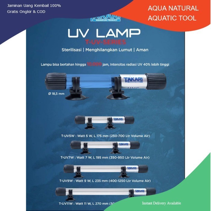 TAKARI 20 WATT UV LAMP 20 W UV 20 วัตต์