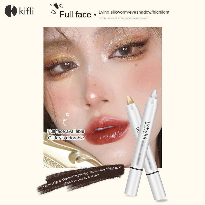 【kifli1】Bobeini ปากกาอายแชโดว์ ไฮไลท์ ประกายมุก สีสวย กันน้ำ ติดทนนาน ปากกาเรืองแสง อายแชโดว์-KI