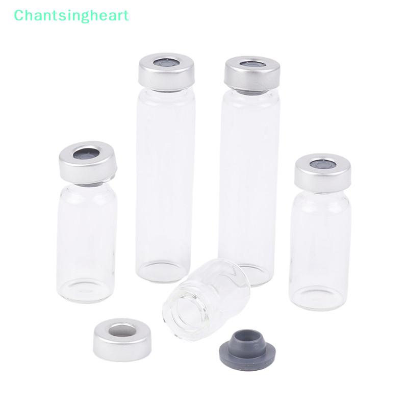 <Chantsingheart> 10แพ็ค5/10/20มิลลิลิตรปิดผนึกตัวอย่างvialsแก้วใสvialsกับself Healingฉีดพอร์ตลดราคา