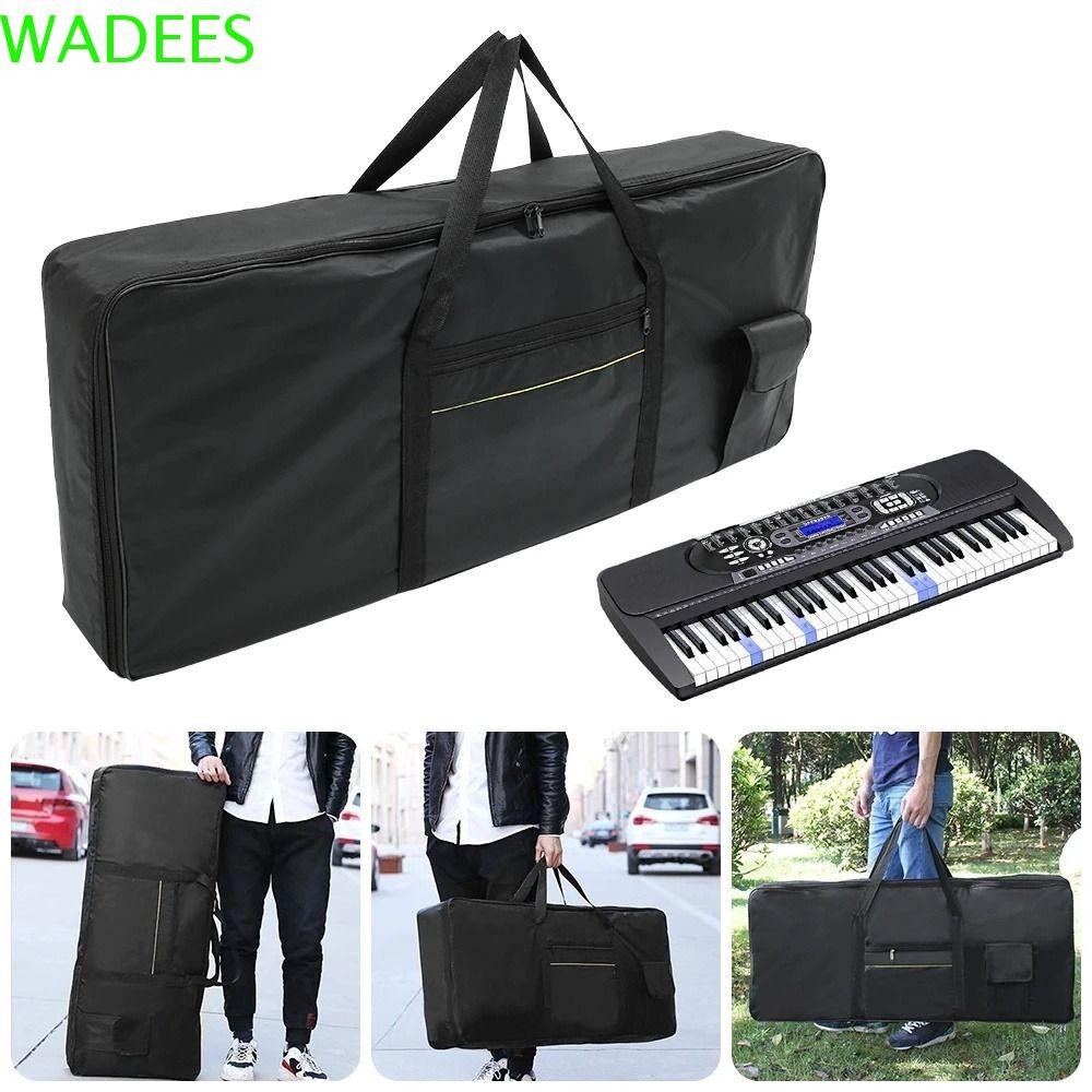 Wadees Instrument Keyboard Case, Waterproof Anti Shock Keyboard Bag, Portable 61/76/88 Key 600D Oxford Thicken Piano Storage Bag เปียโนอิเล็กทรอนิกส์