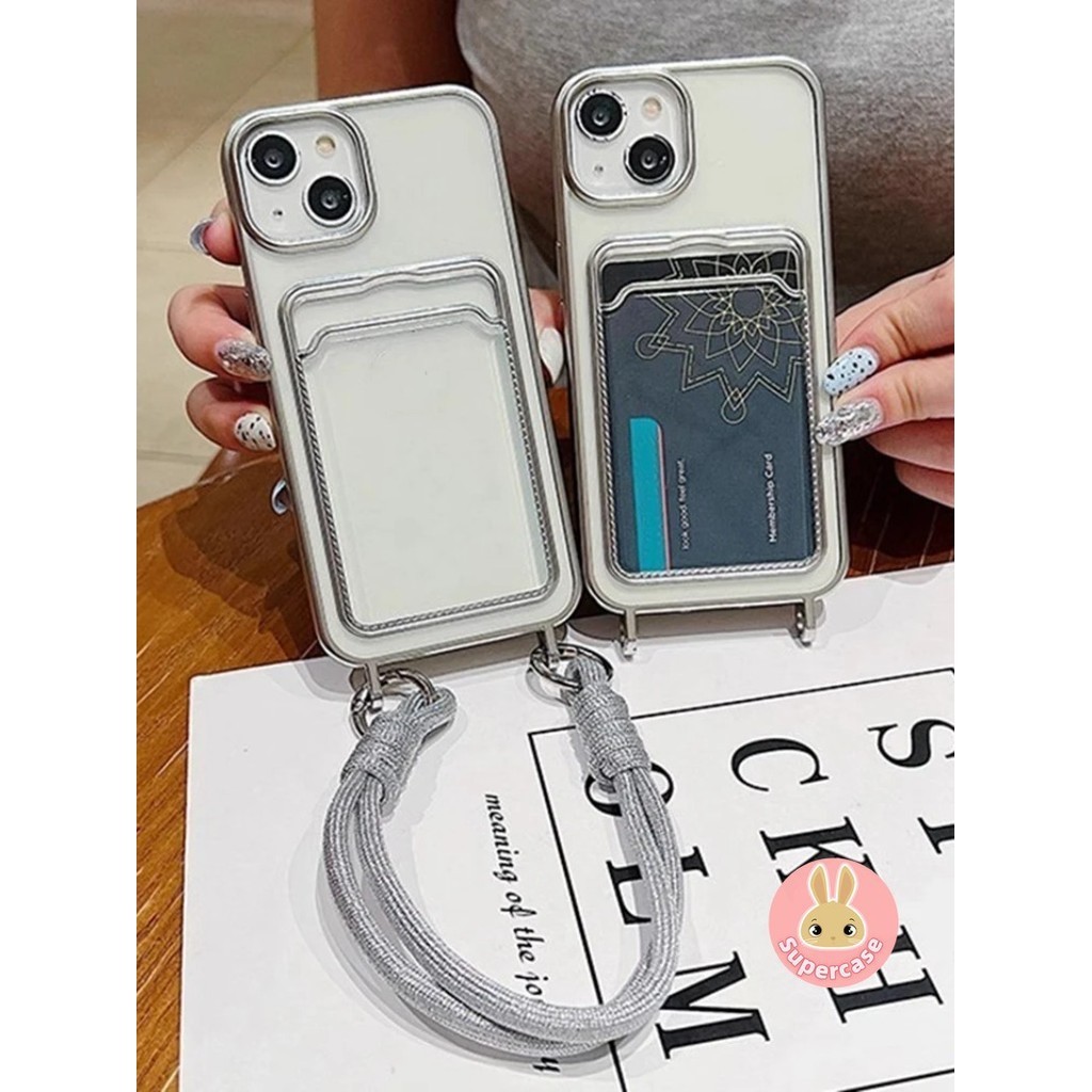 ชุบเงินกระเป๋าบัตรสําหรับoppo Reno 12 Pro 10 9 Pro 8 7 SE 6 5 5K 7Z 8Z 7 8 Lite R17 R15 A97 A96 A55 