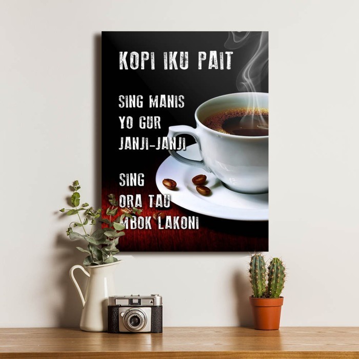 [BEST] Coffee Poster Coffee Quote Pite Home Wall Decorative - S