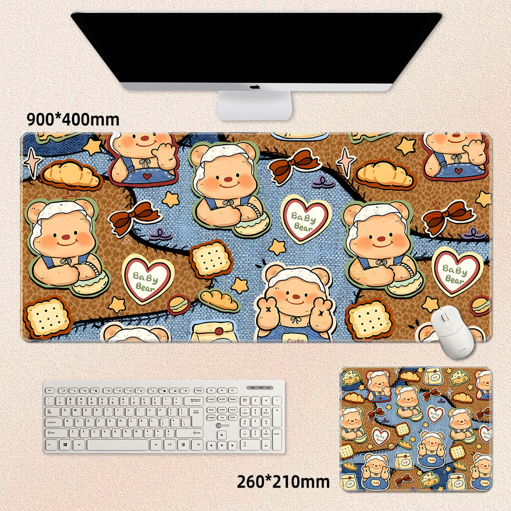 แผ่นรองเมาส์หมีเนยน่ารักการ์ตูนโต๊ะบ้านแผ่นรองโต๊ะคอมพิวเตอร์แผ่นรองโต๊ะโน๊ตบุ๊ค - รูปที่ 5