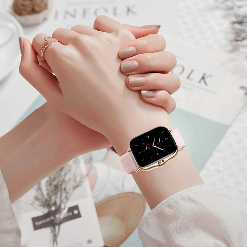 สายซิลิโคน 22 มม. 20 มม for Samsung Galaxy Watch FE 7 6/Huawei GT 5 4/Redmi Watch 5 Active/lite /Amazfit /Garmin /Aolon
