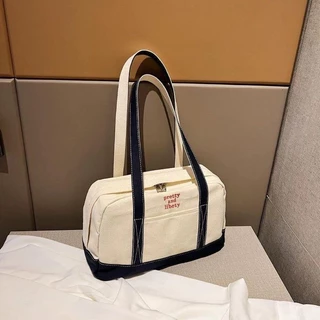 【พร้อมส่ง】miss bag fashion กระเป๋าสะพายข้างผู้หญิง กระเป๋าผ้าใบ สไตล์เกาหลี เรียบง่าย
