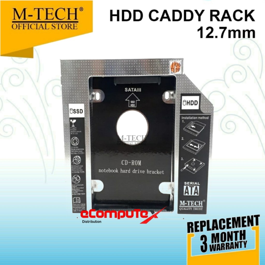 SECOND HDD CADDY M-TECH (12MM) M-TECH ADDITIONAL HARDS SLOT - ต้นฉบับ