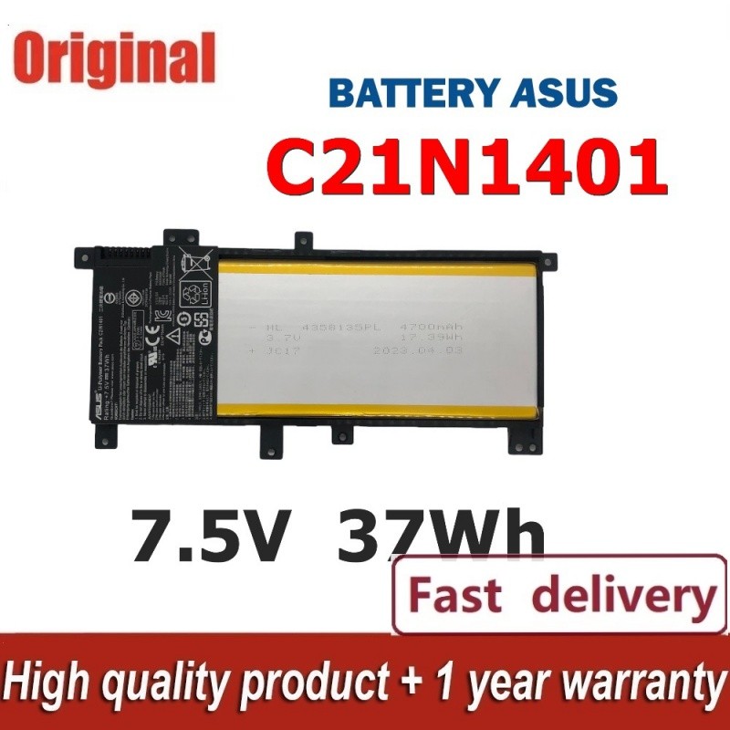 ✿แบตเตอรี่ ASUS C21N1401 ของแท้ (สำหรับ K455 K455L X455 X455LA X455LB X454L X455LD X455LF X455LJ X45