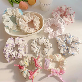 2025 สไตล์ใหม่น่ารักลูกไม้ Scrunchy ผม Tie ผม Tie