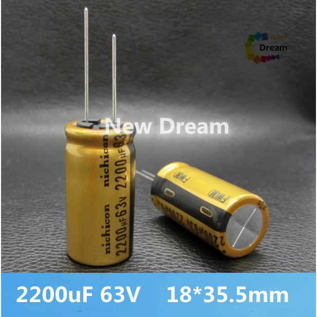 2PCS 2200uF 63v ไข้เสียง electrolytic capacitor 18*35.5 มม.