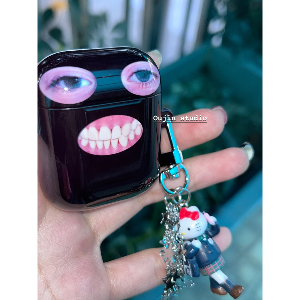 สไตล์เกาหลีสไตล์อินความรู้สึกการออกแบบเฉพาะน่ารักตลกตลกฟันปากใหญ่เคสโทรศัพท์ airpods4/3 รุ่น airpods