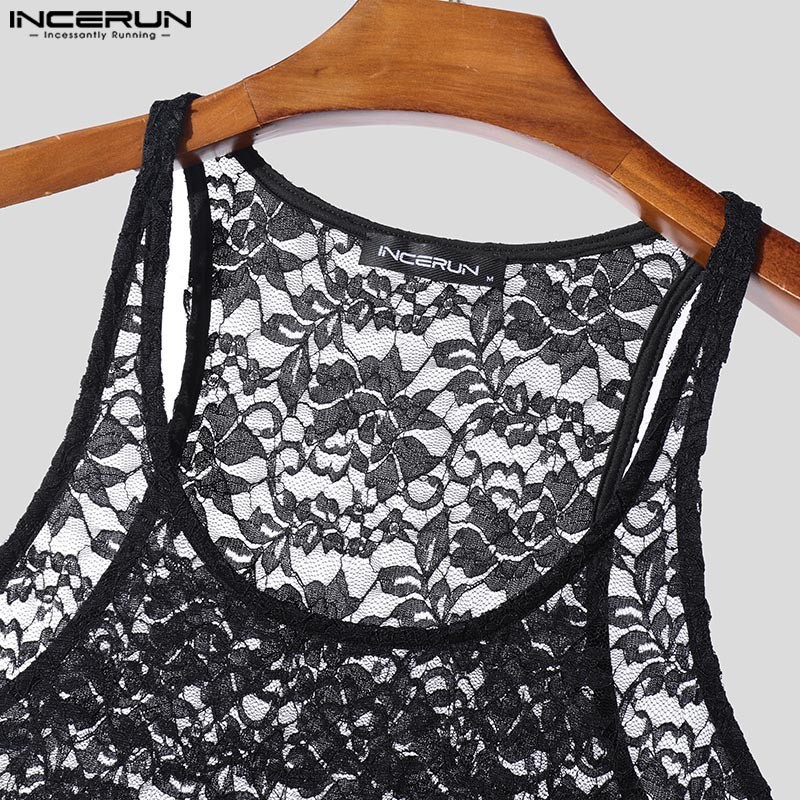 ไม่แน่นอน เสื้อกล้ามแขนกุดตาข่ายมุมมองลําลองสําหรับบุรุษเกาหลี - รูปที่ 5