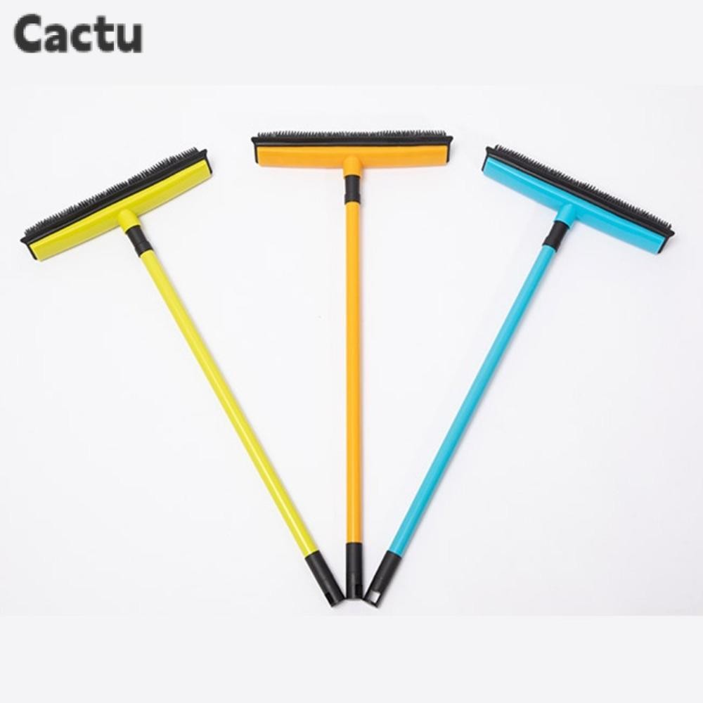 Cactu สัตว์เลี้ยงขนสัตว์กําจัดไม้กวาด, กําจัดขนผ้าสําลียืดไสลด์ขนแปรงพรมไม้กวาด, ด้ามยาว Magic Clean Sweeper สําหรับสุนัขและแมวผม