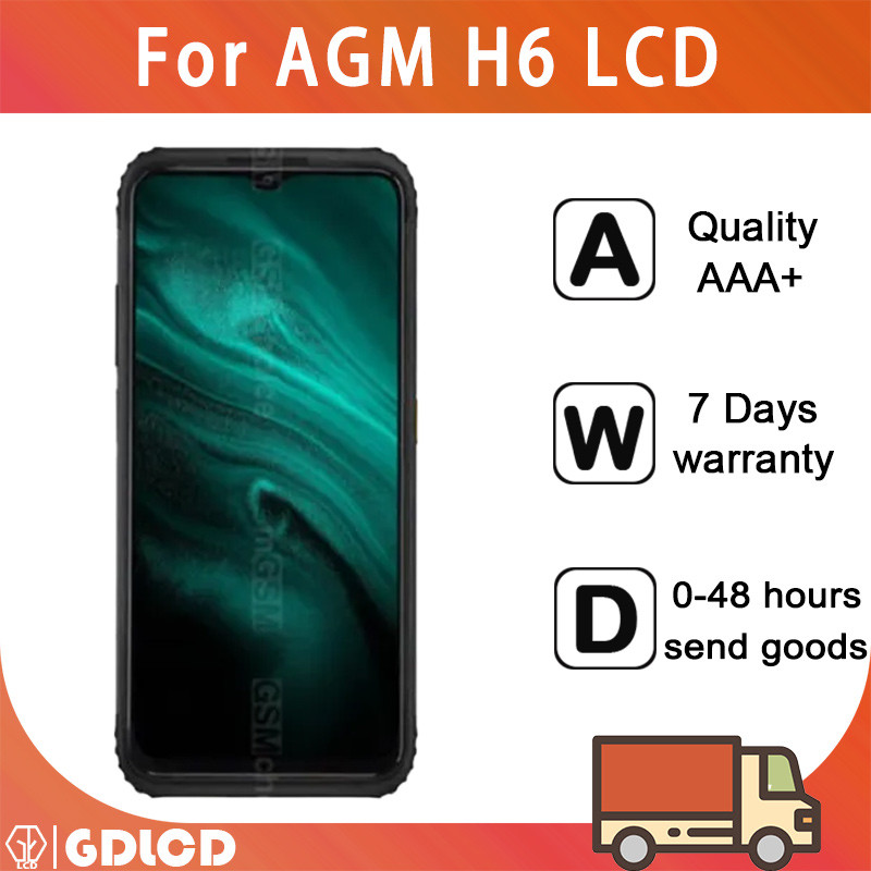 สําหรับ AGM H6 จอแสดงผล LCD หน้าจอเซ็นเซอร์กระจกแผงเลนส์เปลี่ยนกระจก