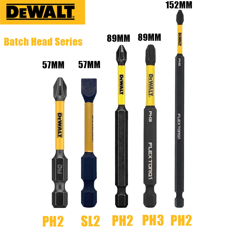 Dewalt 2PCS ไขควงกระแทกหัว PH2 57 มม. / 89 มม. 152 มม. ทนศีรษะ