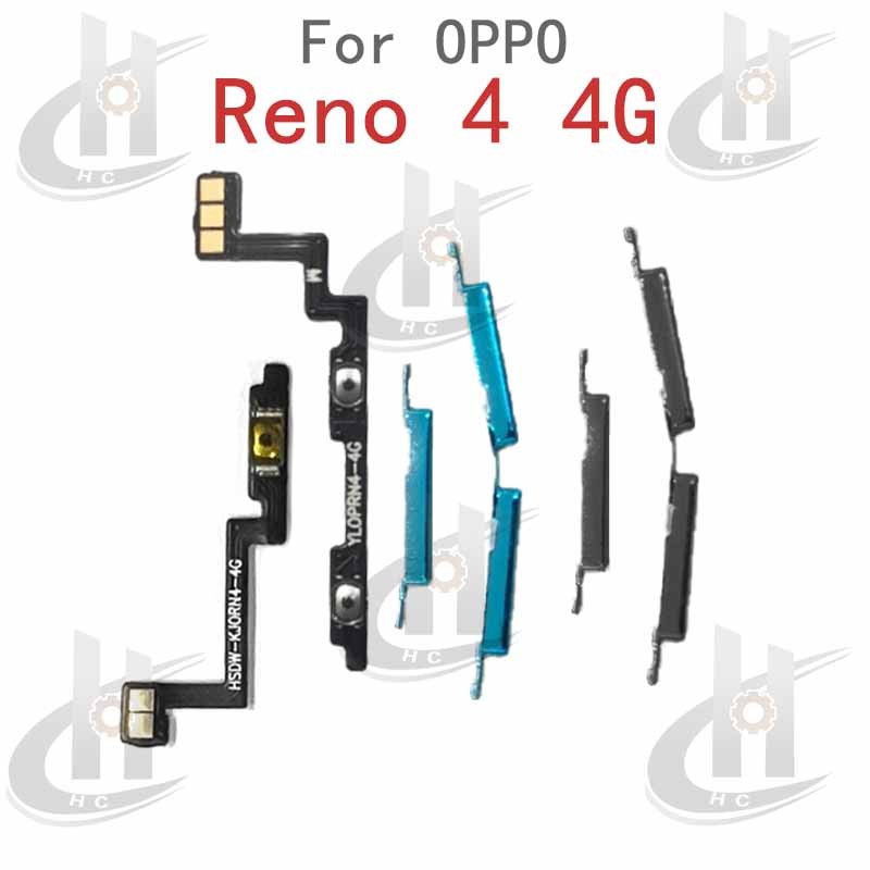 สําหรับ OPPO Reno 4 4G CPH2113 ปุ่มด้านข้างปริมาณพลังงาน Flex Cable Keys ปุ่มปิดระดับเสียงขึ้นและลงปุ่มด้านข้างส่วนทดแทน