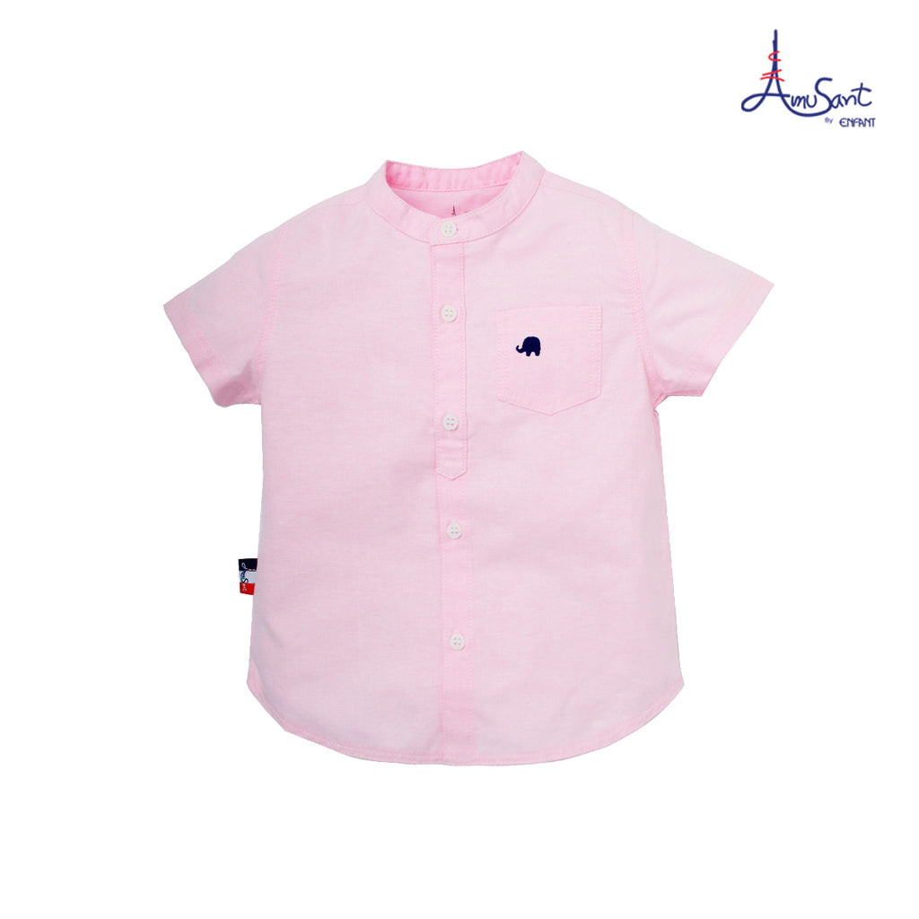 Amusant เสื้อเชิ้ตผ้าออกฟอร์ดสำหรับเด็กผู้ชาย6เดือน-10ขวบ (EH2B61)