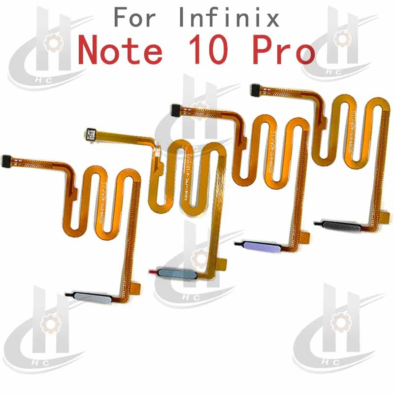 ลายนิ้วมือ Touch Sensor Finger Power Switch ON OFF ปุ่มด้านข้าง Key Flex สําหรับ Infinix หมายเหตุ 10
