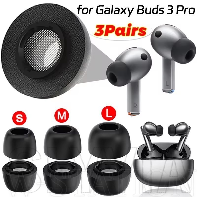 Slxc-1/3 คู่หน่วยความจําฟองน้ํา Eartips - สําหรับ Samsung Galaxy Buds3 Pro - Anti Slip Cushion Earbu