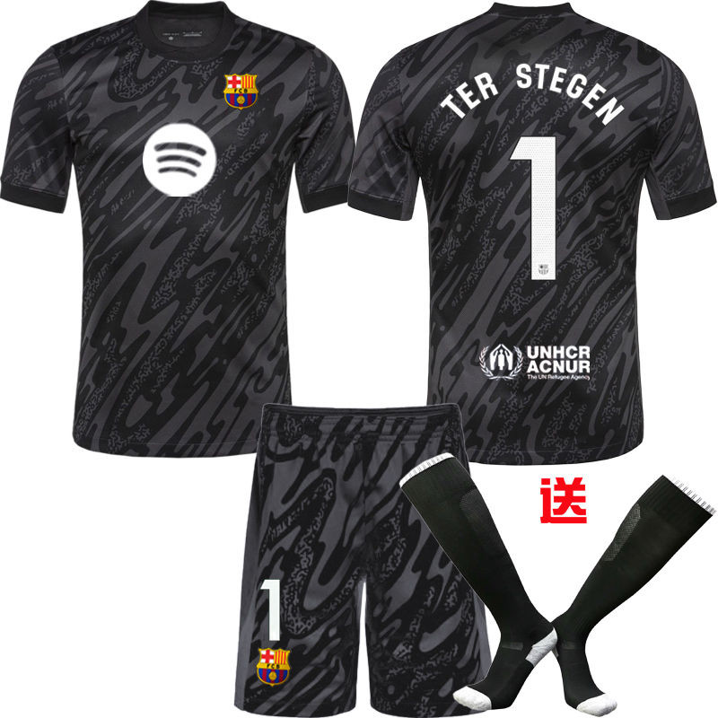 เสื้อผู้รักษาประตู # 1 เสื้อผู้รักษาประตู Ter Stegen Szczesny สีดำ แขนยาว แขนสั้น ชุดกีฬา - รูปที่ 2