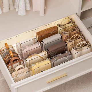 ชั้นวาง 4 ช่อง ชั้นวางอเนกประสงค์ กระเป๋าเก็บของในตู้เสื้อผ้า