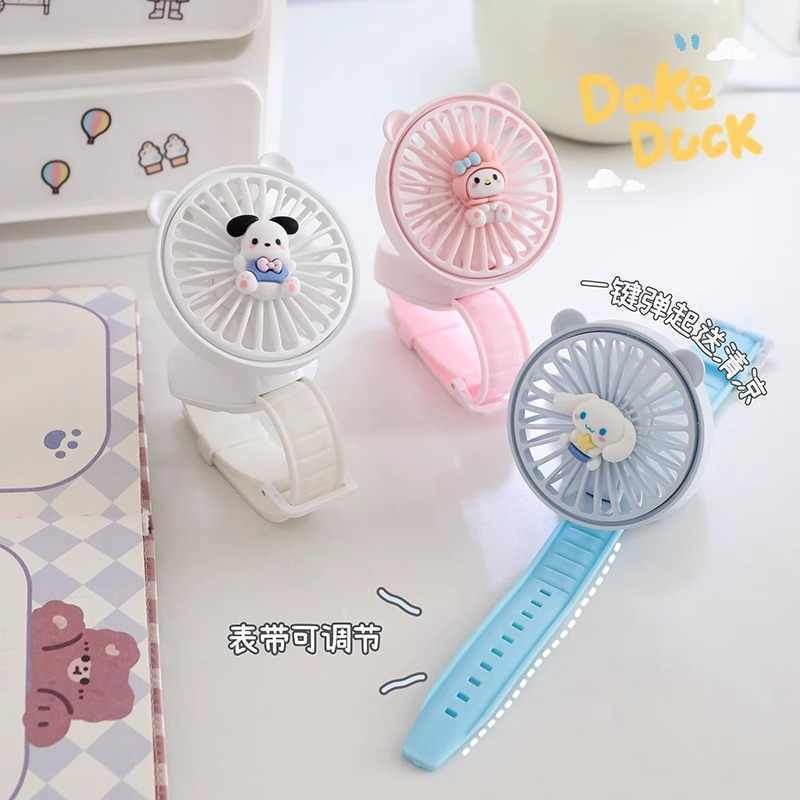 พัดลมพกพาขนาดเล็ก รูปนาฬิกา ชาร์จ USB thumbnail 5