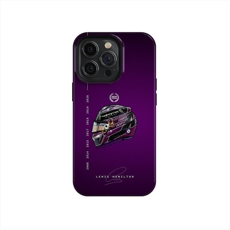 เคสโทรศัพท์มือถือสำหรับ iPhone F1รถแข่ง HAMILTON เจ็ดมงกุฎรุ่นที่ระลึกหมวกกันน็อคเคสโทรศัพท์มือถือสำ