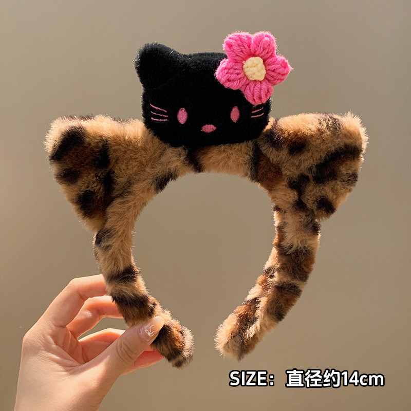 2025 ที่คาดผมตุ๊กตาล้างหน้าลายเสือดาวสไตล์ใหม่ - รูปที่ 4