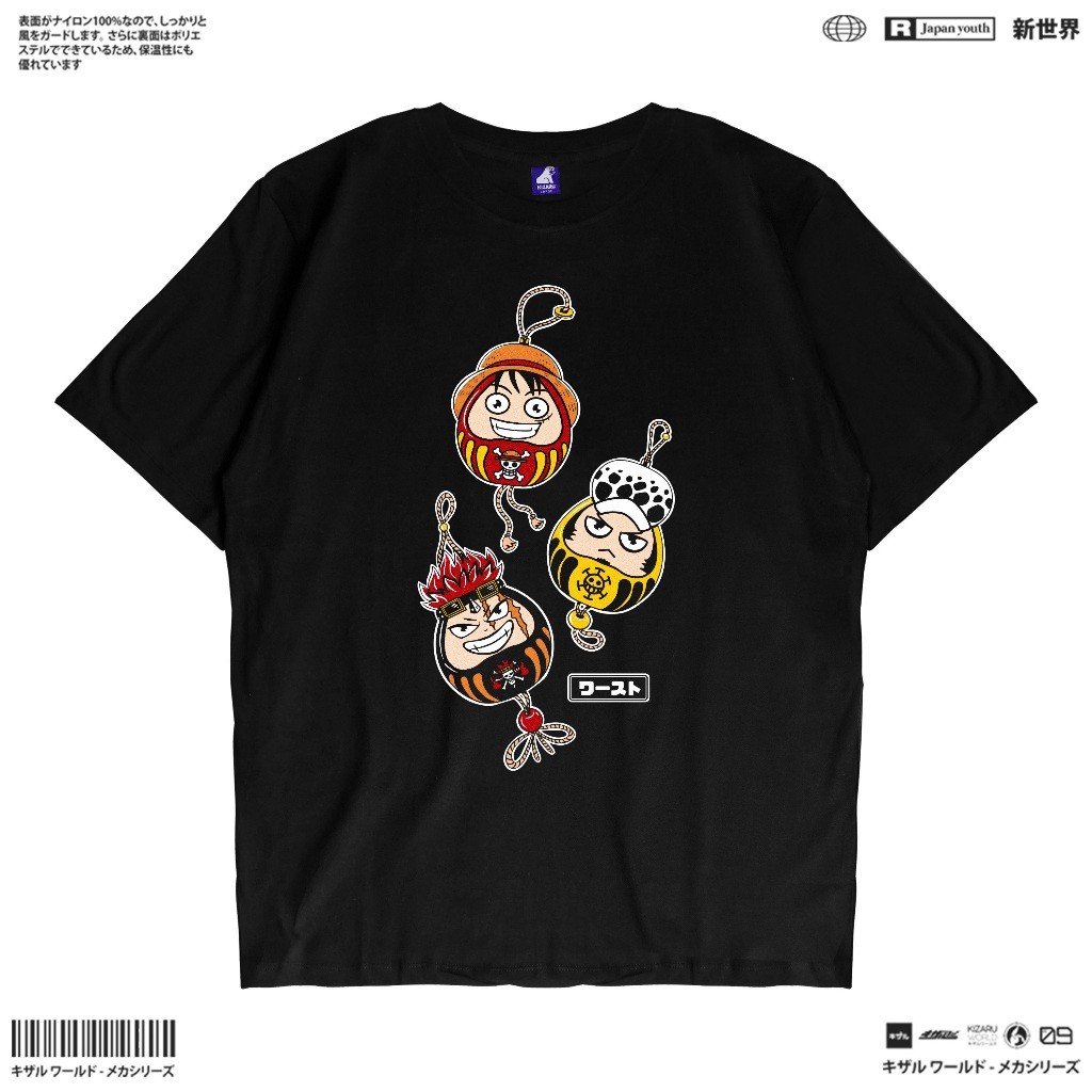 S-5XL เสื้อยืด Kizaru One Piece Anime WORT DARUMA
