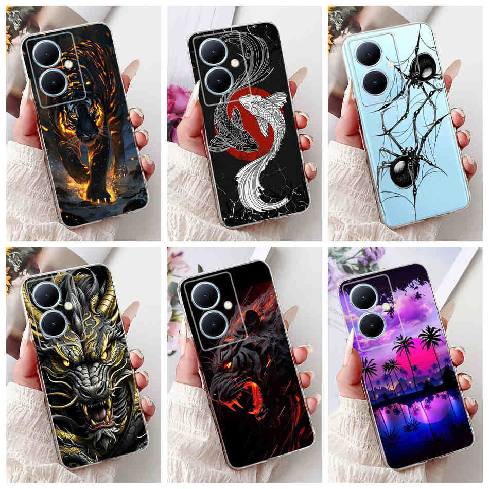 สําหรับ Vivo Y78 Y78 + V2271A แฟชั่น Cool Dragon Spider รูปแบบปลอก Vivo Y78 Plus Y 78 Global Soft ซิ