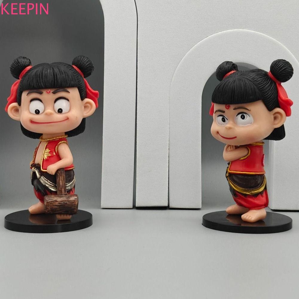 Keepin NeZha2 Action Figure,รูปปั้นอะนิเมะNeZha2 ของเล่น,เดสก์ท็อปตกแต่งQ Versieตุ๊กตาPVC NeZhaตัวเล