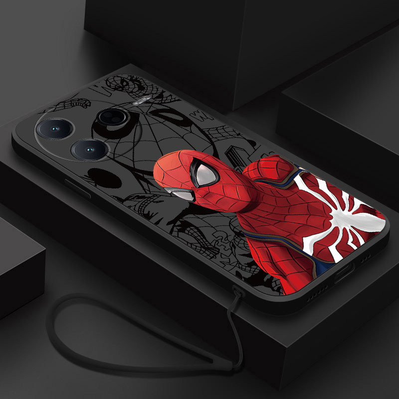 Poco F7 Pro Poco F7 Ultra Spider-Man เคสซิลิโคนทนทานยืดหยุ่นพร้อมการออกแบบการ์ตูนสําหรับแฟนๆ Marvel